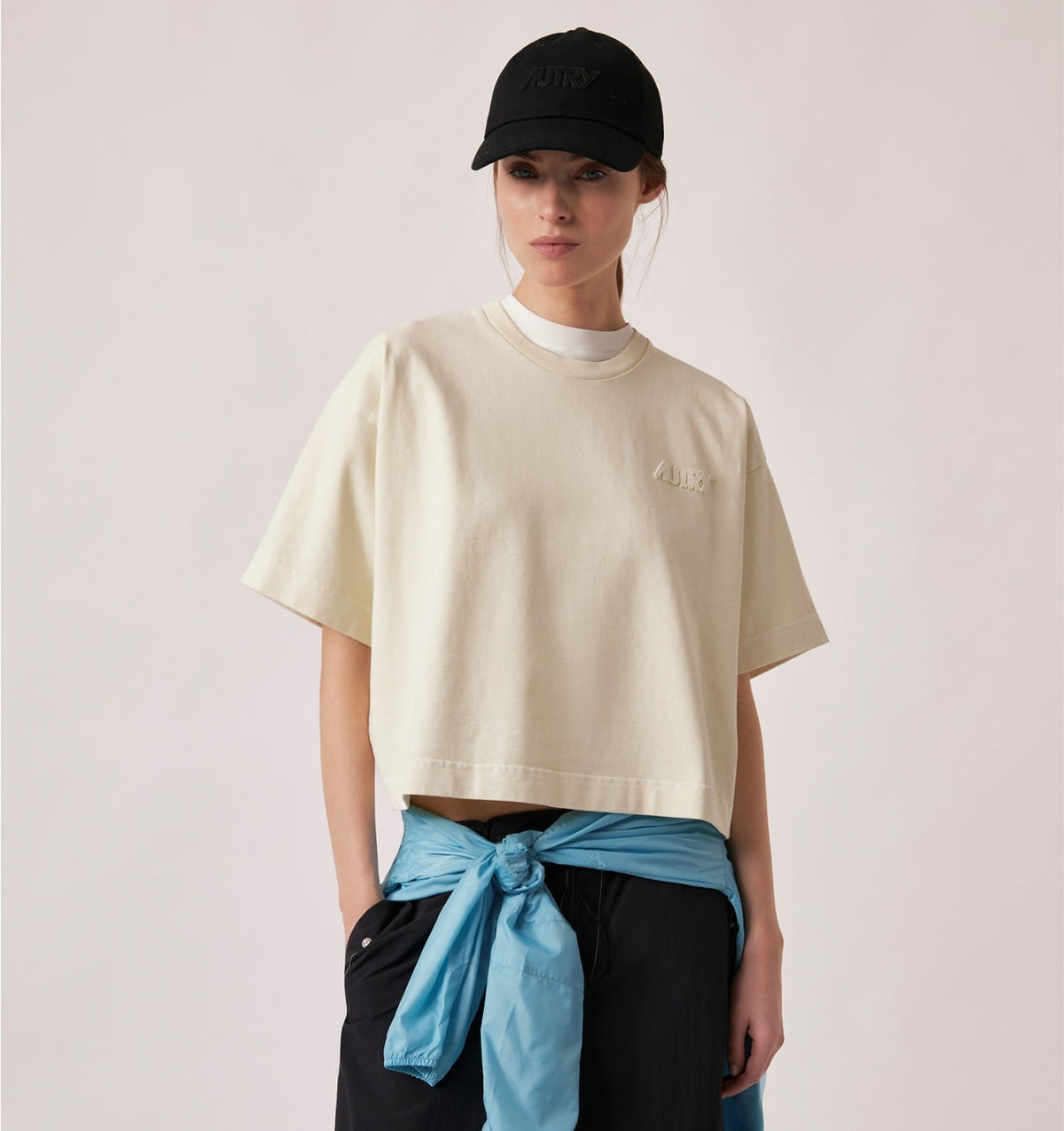 AUTRY TONAL LOGO BOXY TEE WOMAN