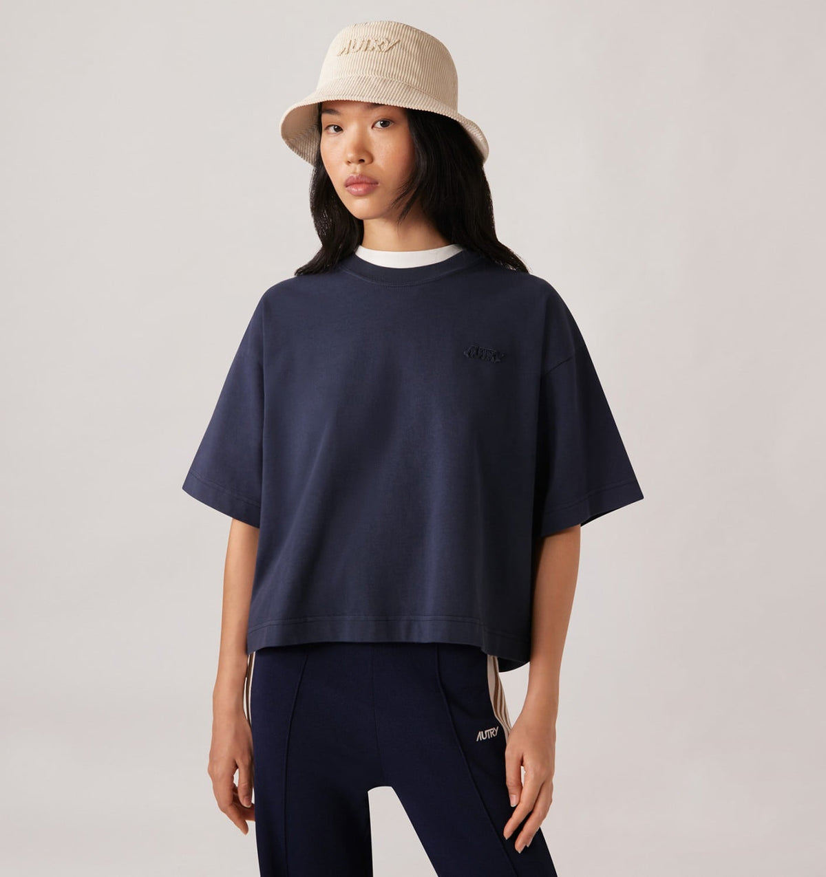 AUTRY TONAL LOGO BOXY TEE WOMAN