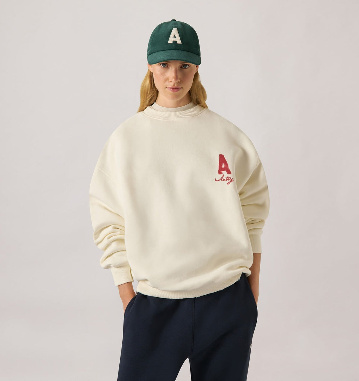 AUTRY HERITAGE SWEATSHIRT WITH WASHED EFFECT UNISEX
