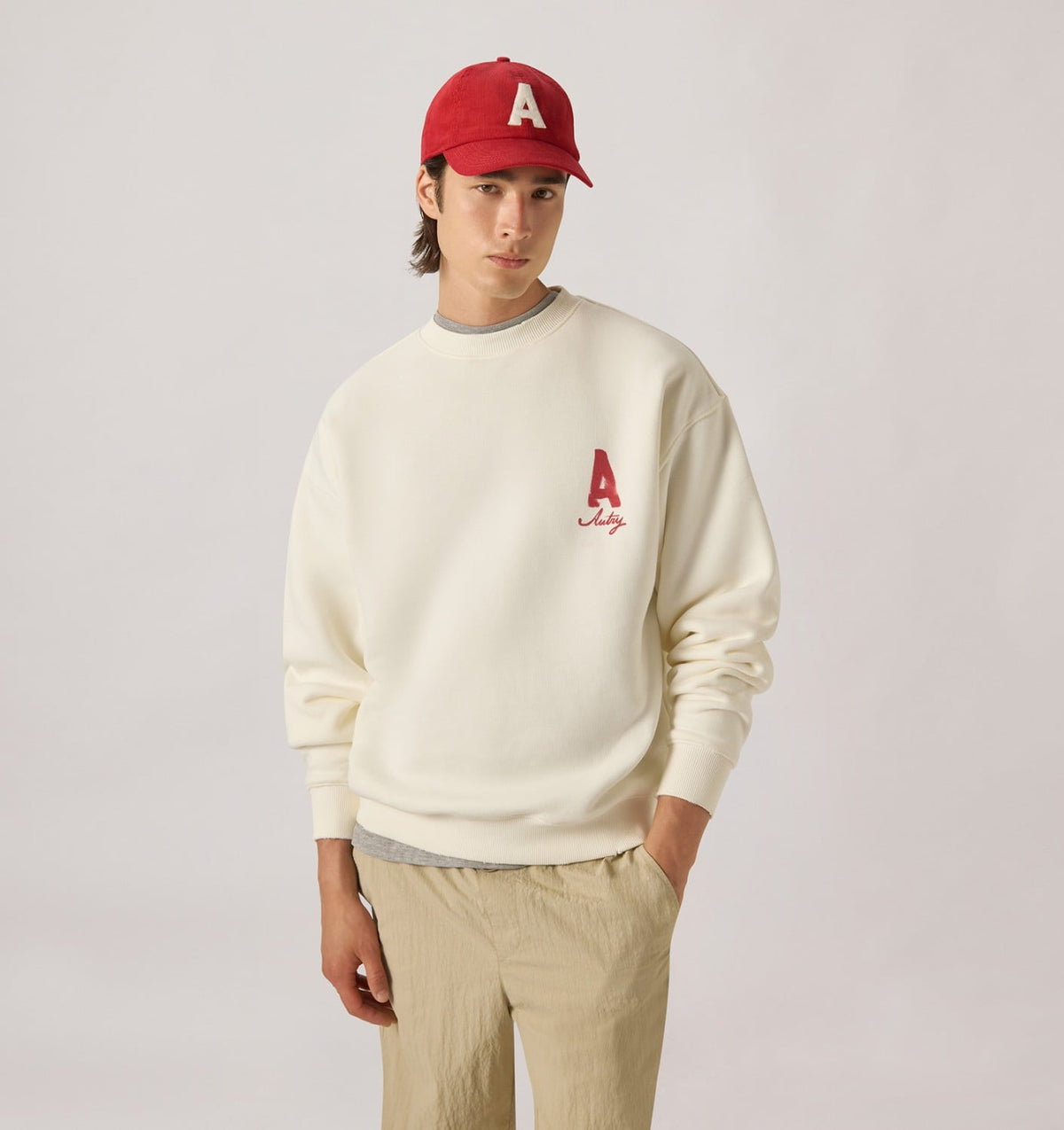 AUTRY HERITAGE SWEATSHIRT WITH WASHED EFFECT UNISEX