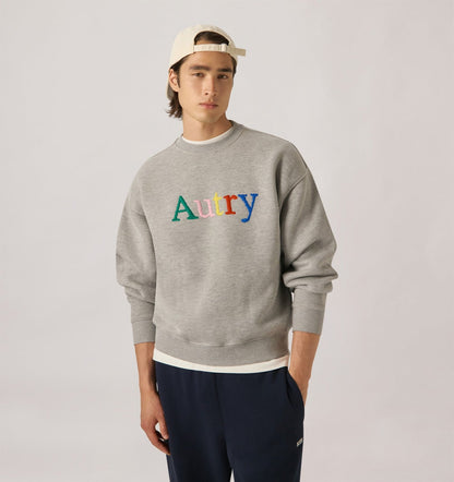 AUTRY SWEATSHIRT WITH MULTICOLOR LOGO UNISEX