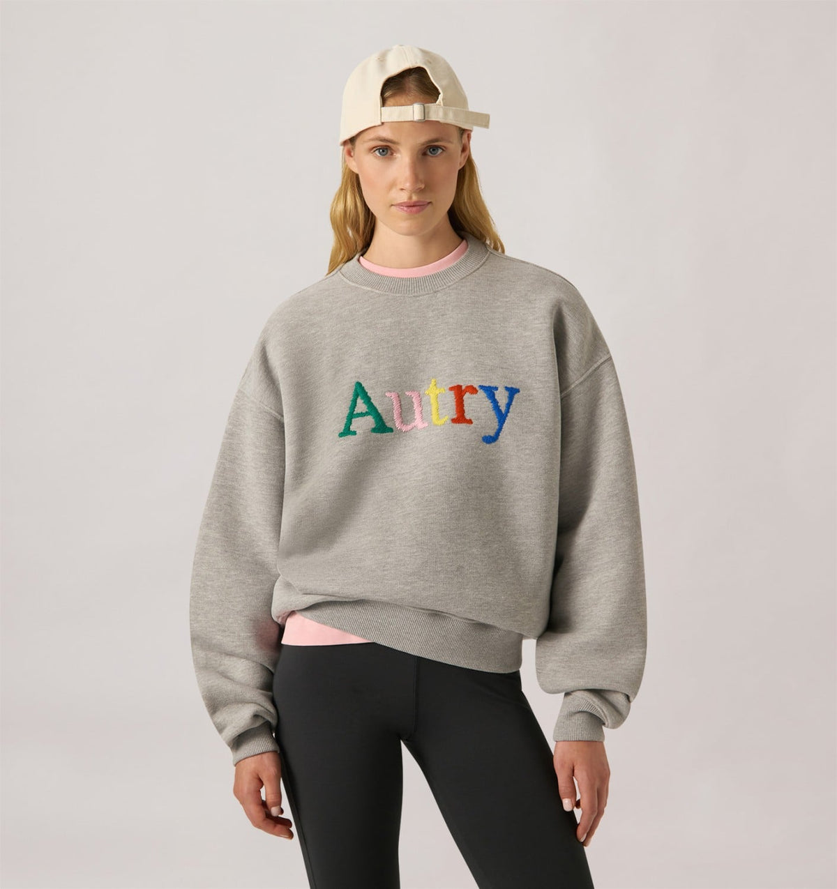 AUTRY SWEATSHIRT WITH MULTICOLOR LOGO UNISEX