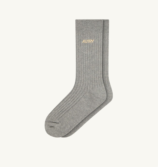 AUTRY RIBBED SOCKS WITH EMBROIDERED LOGO UNISEX