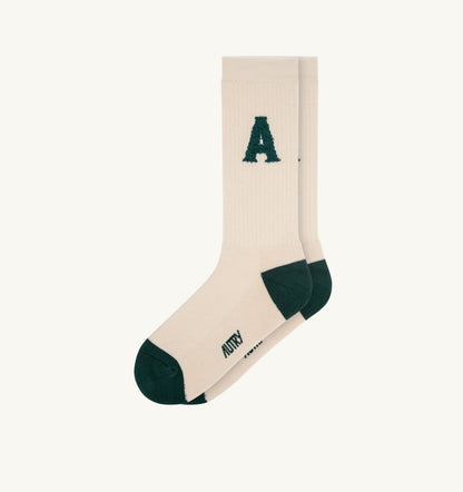 AUTRY RIBBED SOCKS WITH JACQUARD LOGO UNISEX