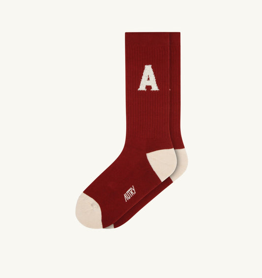 AUTRY RIBBED SOCKS WITH JACQUARD LOGO UNISEX