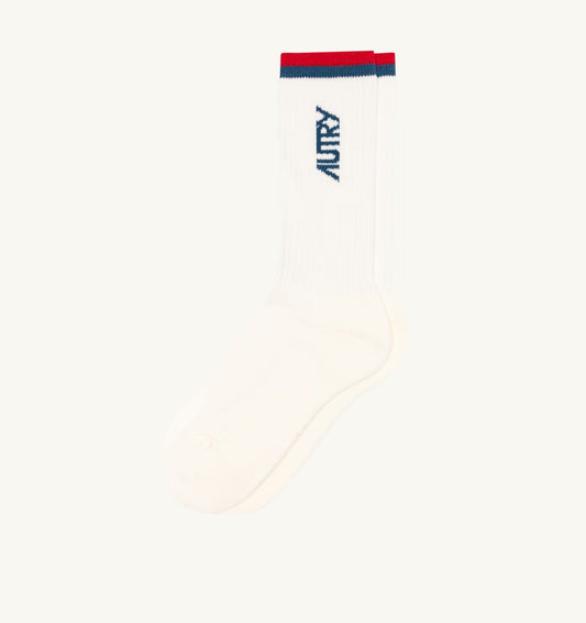 AUTRY JACQUARD STRIPED SOCKS WITH LOGO UNISEX
