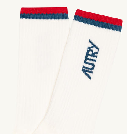 AUTRY JACQUARD STRIPED SOCKS WITH LOGO UNISEX