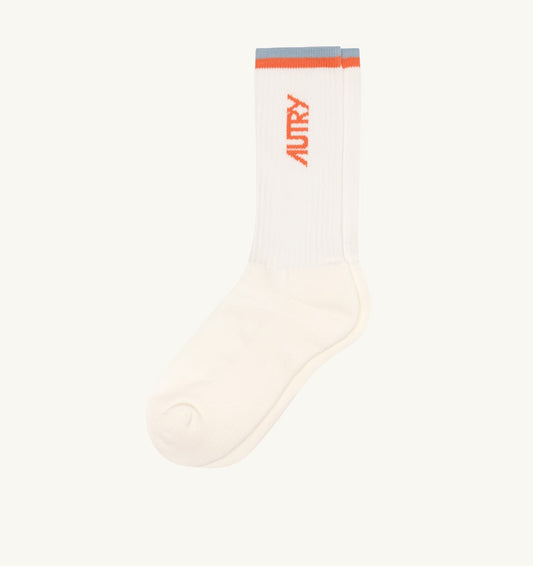 AUTRY JACQUARD STRIPED SOCKS WITH LOGO UNISEX