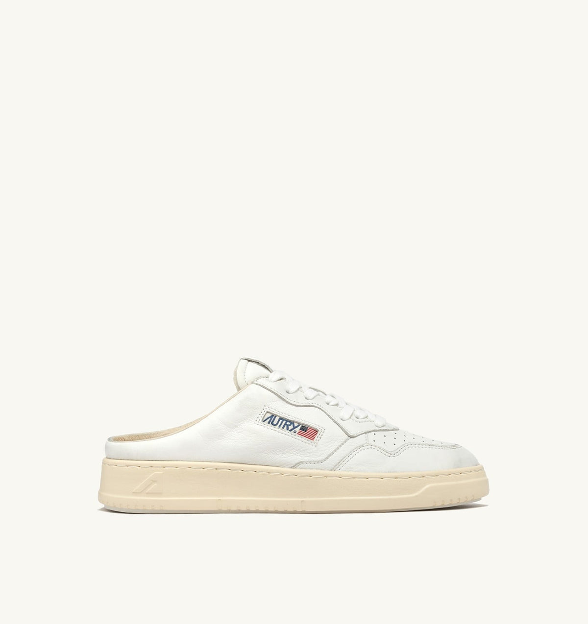 AUTRY MEDALIST MULE SNEAKERS IN NAPA LEATHER COLOR WHITE