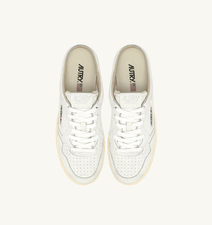 AUTRY MEDALIST MULE SNEAKERS IN NAPA LEATHER COLOR WHITE