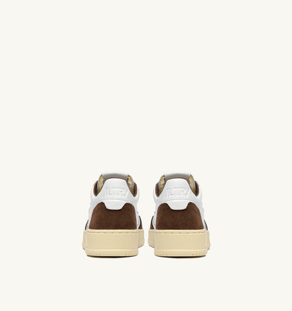 AUTRY MEDALIST LOW SNEAKERS IN WHITE LEATHER AND TUNDRA SUEDE