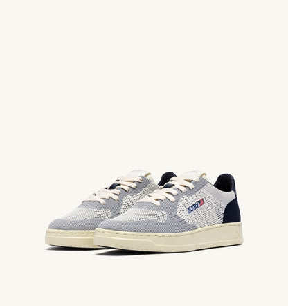 AUTRY MEDALIST EASEKNIT LOW SNEAKERS IN IVORY WHITE SPACE AND LOFT KNIT