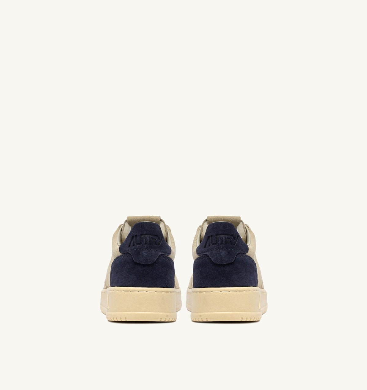 AUTRY MEDALIST LOW TRICOLOR SNEAKERS IN SUEDE COLOR ECRU PAPYRUS AND BLUE SPACE
