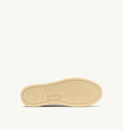 AUTRY MEDALIST LOW TRICOLOR SNEAKERS IN SUEDE COLOR ECRU PAPYRUS AND BLUE SPACE