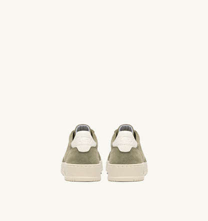 AUTRY MEDALIST LOW SNEAKERS IN GRAY GREEN AND WHITE SUEDE