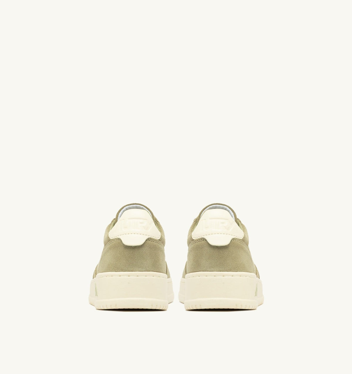 AUTRY MEDALIST LOW SNEAKERS IN GRAY GREEN AND WHITE SUEDE