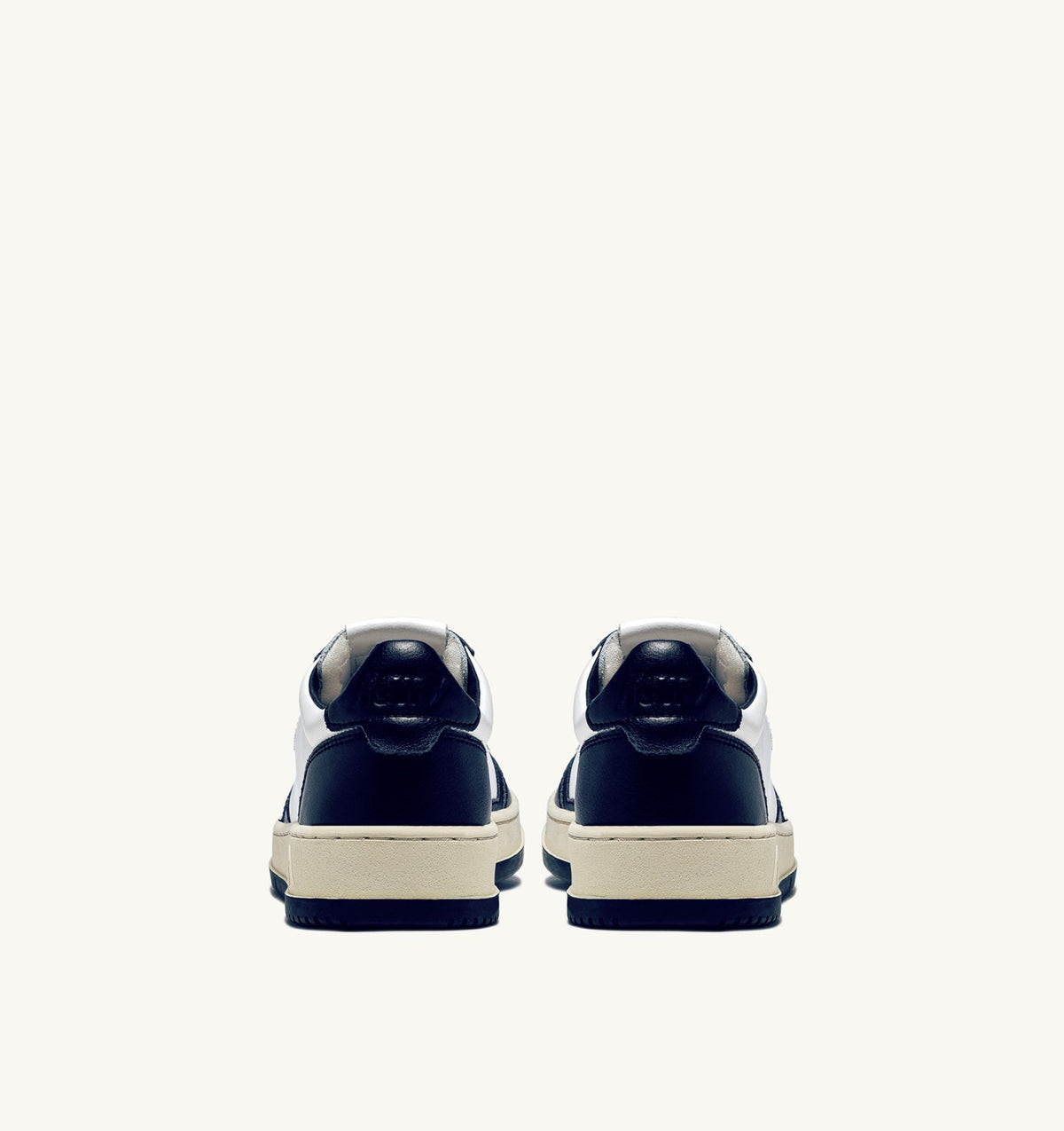 AUTRY MEDALIST LOW BICOLOR SNEAKERS IN WHITE AND BLUE LEATHER