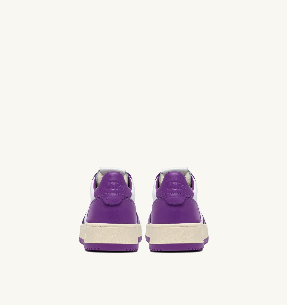 AUTRY MEDALIST LOW BICOLOR SNEAKERS IN WHITE AND DEWBERRY LEATHER