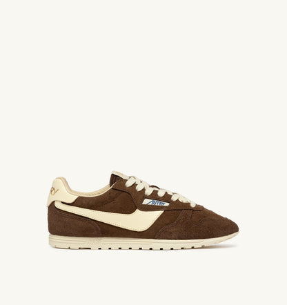 AUTRY WINDSPIN SNEAKERS IN TUNDRA AND RUTABAGA SUEDE AND LEATHER