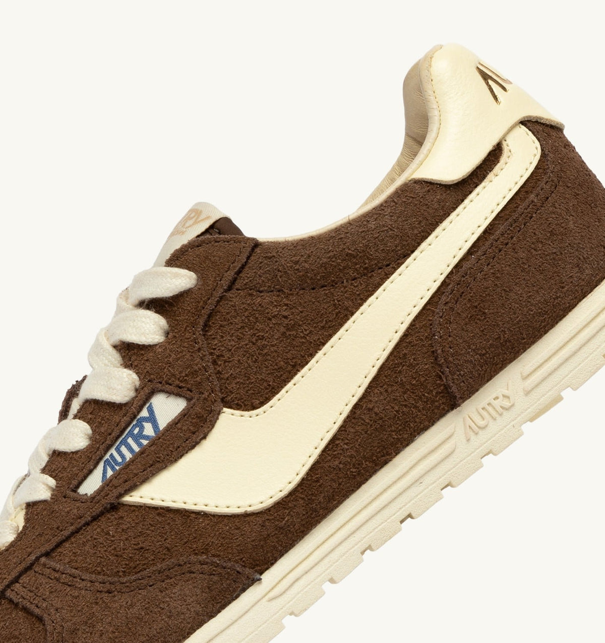 AUTRY WINDSPIN SNEAKERS IN TUNDRA AND RUTABAGA SUEDE AND LEATHER