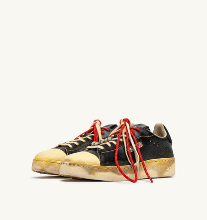 AUTRY DALLAS LOW SUPER VINTAGE SNEAKERS IN BLACK LEATHER