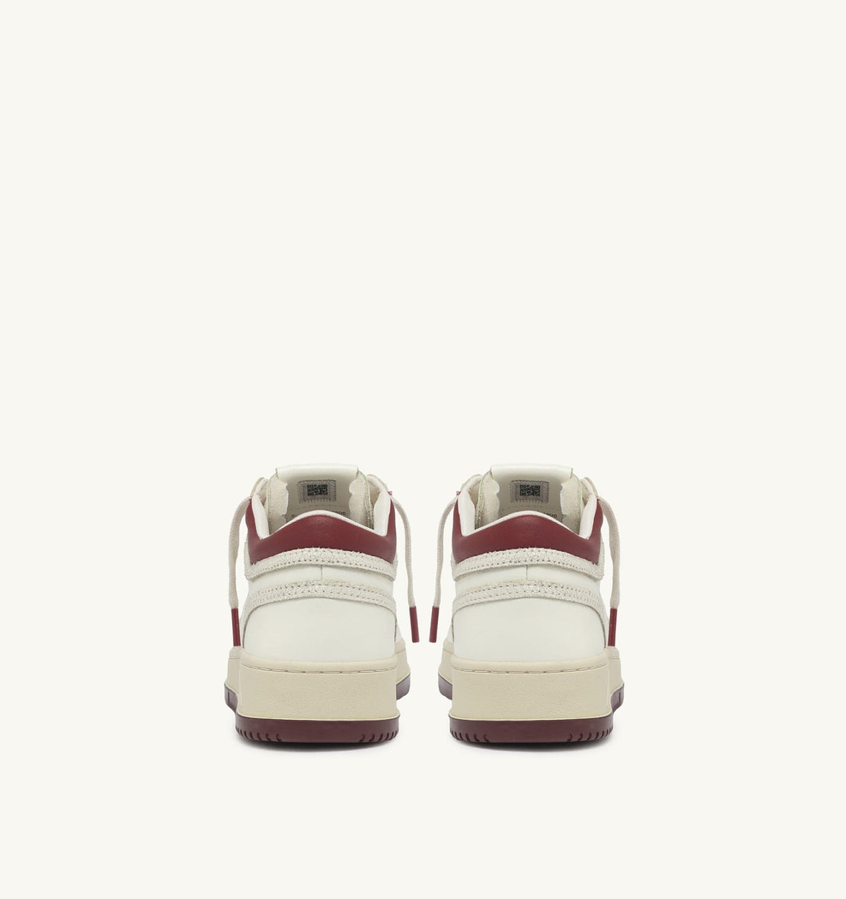 AUTRY MED-WAY SNEAKERS IN LEATHER COLOR MARSHMALLOW AND SYRAH