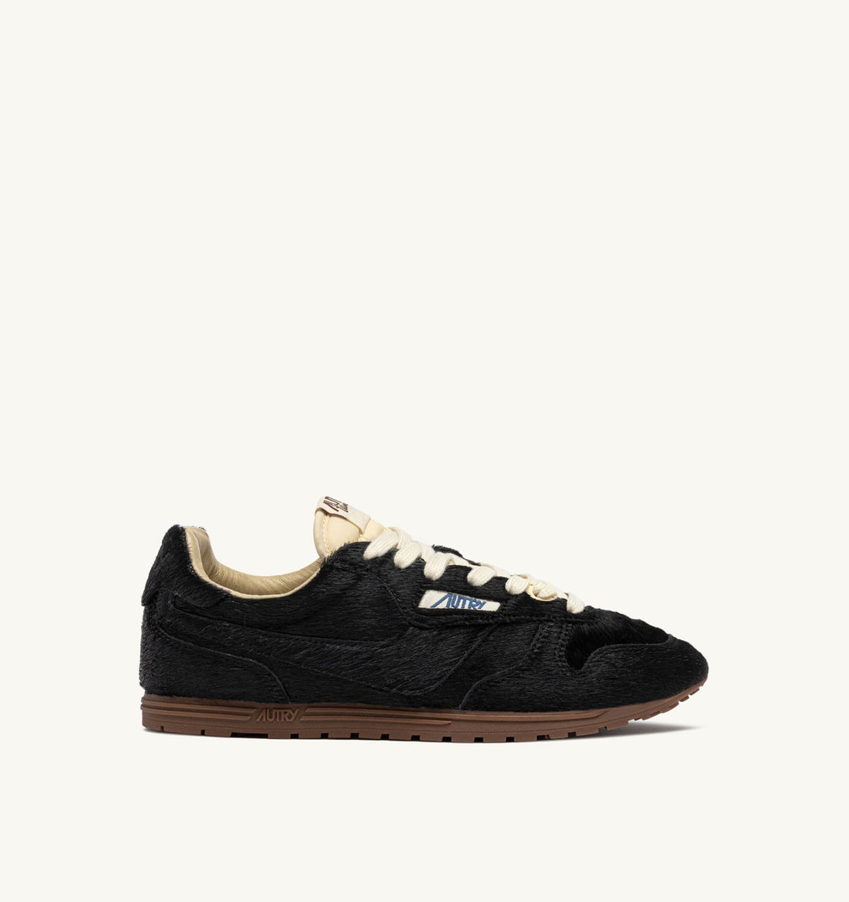 AUTRY WINDSPIN SNEAKERS IN BLACK PONY HAIR EFFECT