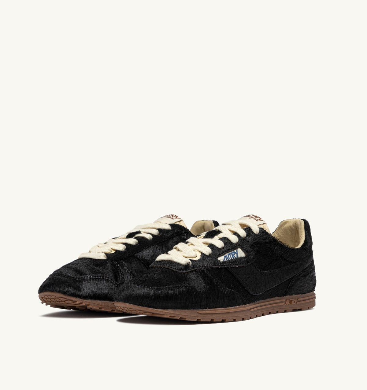 AUTRY WINDSPIN SNEAKERS IN BLACK PONY HAIR EFFECT