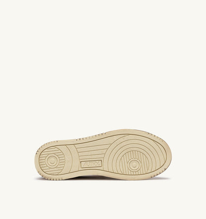 AUTRY MEDALIST LOW SUPER VINTAGE SNEAKERS IN RISING SUN AND JASPER LEATHER