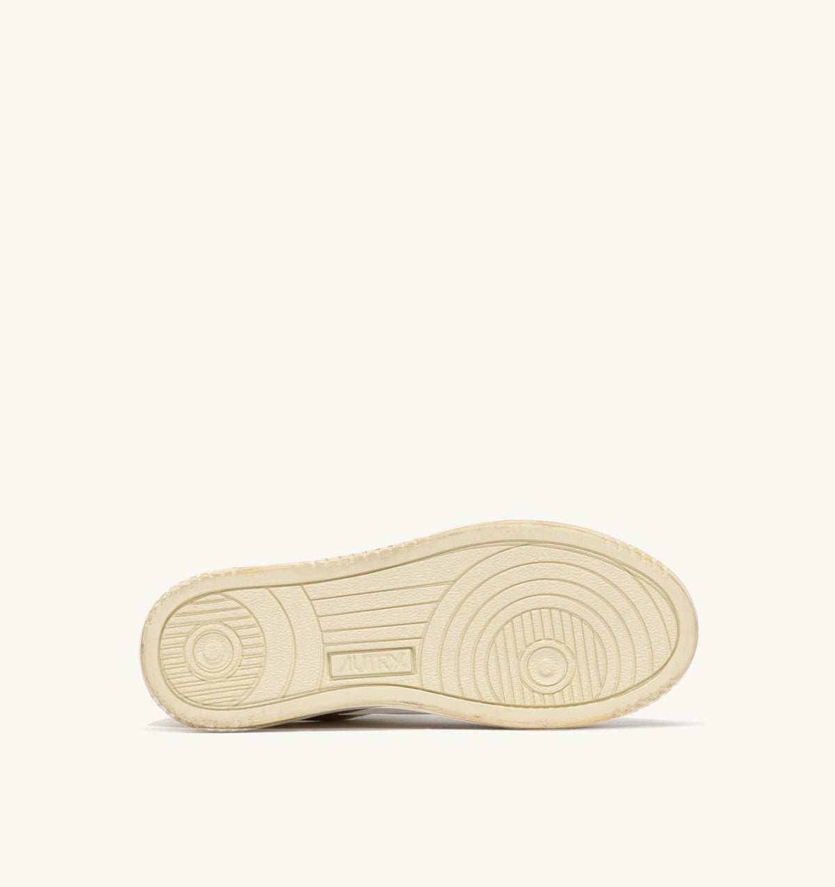 AUTRY MEDALIST LOW SUPER VINTAGE SNEAKERS IN VANILLA WHITE AND MAUVE LEATHER