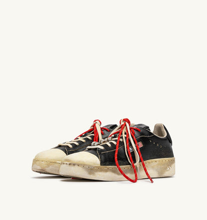 AUTRY DALLAS LOW SUPER VINTAGE SNEAKERS IN BLACK LEATHER