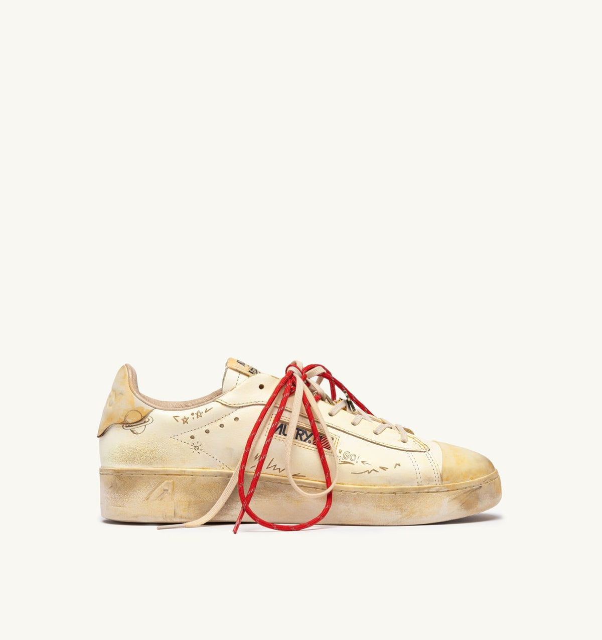 AUTRY DALLAS LOW SUPER VINTAGE SNEAKERS IN MARSHMALLOW LEATHER