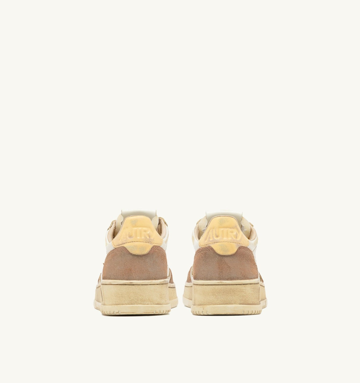 AUTRY MEDALIST LOW SUPER VINTAGE SNEAKERS IN WHITE AND PHARD LEATHER AND SUEDE
