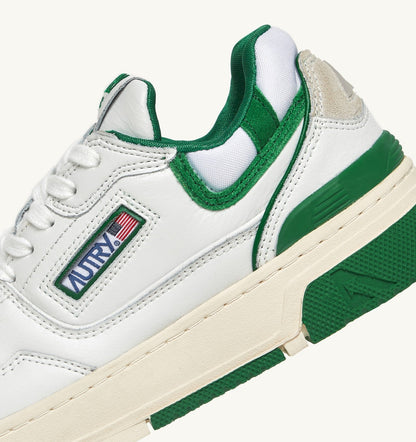 AUTRY CLC LOW SNEAKERS IN WHITE LEATHER AND AMAZON SUEDE