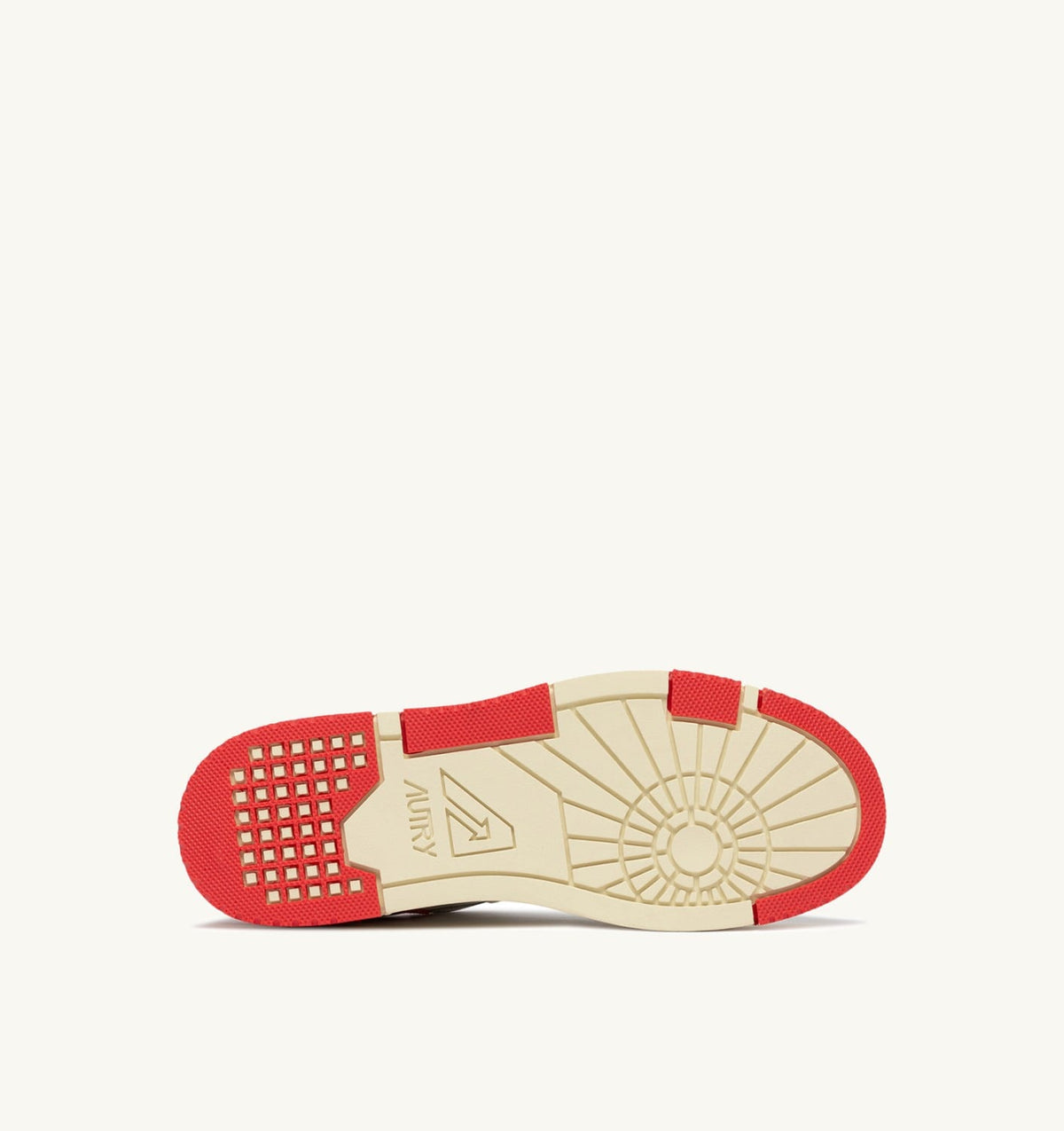 AUTRY SNEAKERS CLC LOW IN WHITE LEATHER AND RED VIRGIN