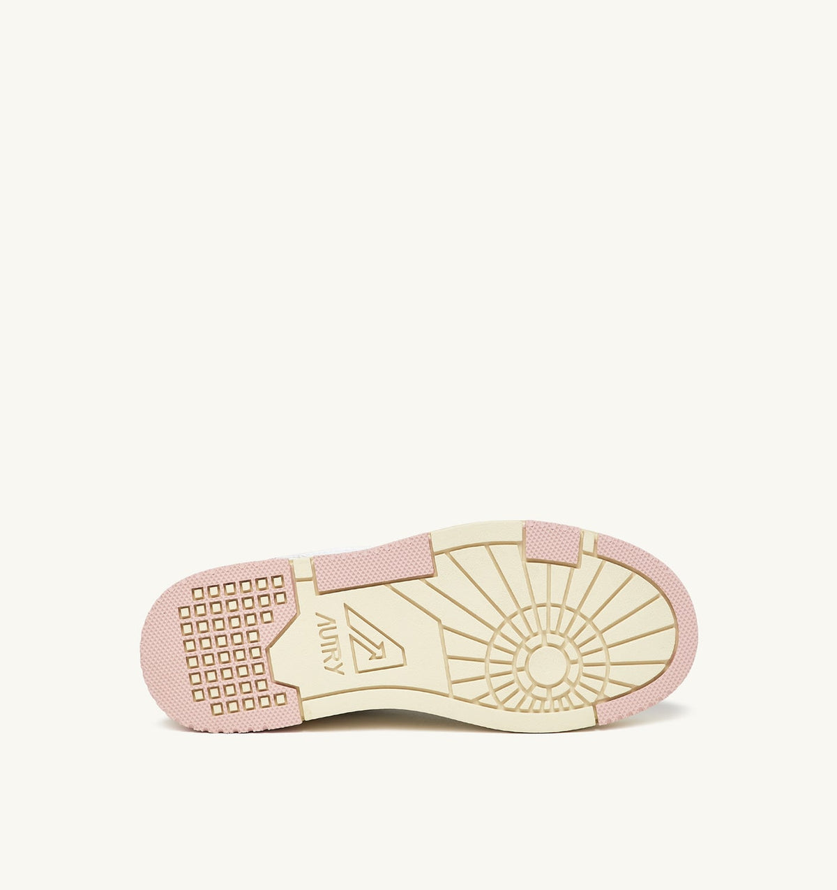 AUTRY CLC LOW SNEAKERS IN WHITE LEATHER AND POWDER PINK SUEDE