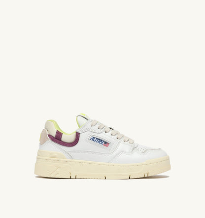 AUTRY SNEAKERS CLC LOW IN WHITE AND FIRENZE LEATHER