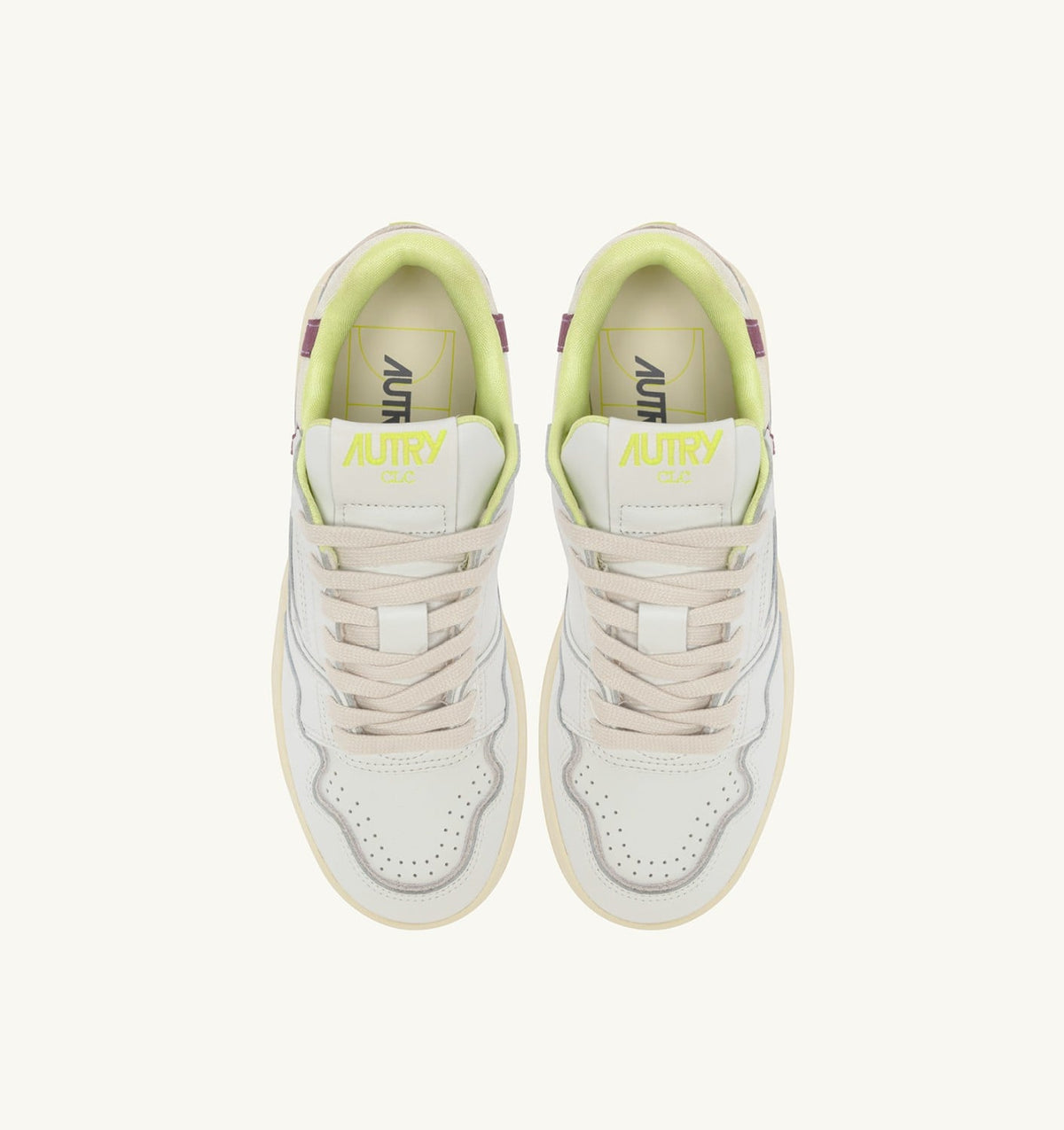 AUTRY SNEAKERS CLC LOW IN WHITE AND FIRENZE LEATHER