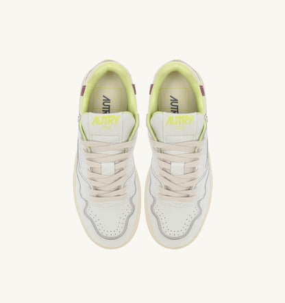 AUTRY SNEAKERS CLC LOW IN WHITE AND FIRENZE LEATHER