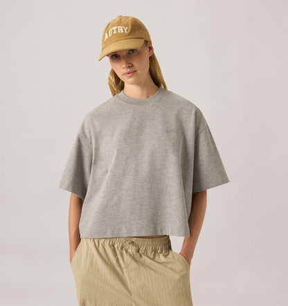 AUTRY BOXY T-SHIRT WITH TONAL LOGO FOR WOMAN