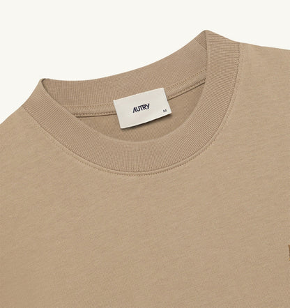 AUTRY BOXY T-SHIRT WITH TONAL LOGO FOR WOMAN