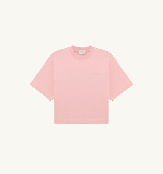 AUTRY BOXY T-SHIRT WITH TONAL LOGO FOR WOMAN