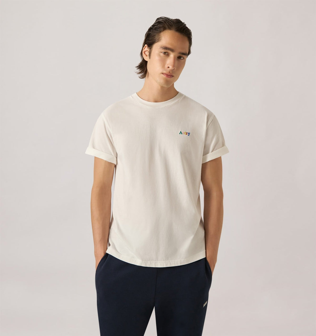 AUTRY T-SHIRT WITH MULTICOLOR LOGO UNISEX