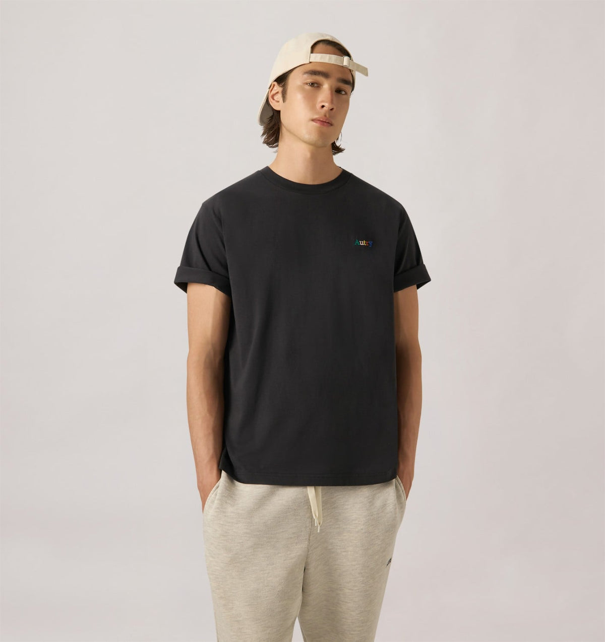 AUTRY T-SHIRT WITH MULTICOLOR LOGO UNISEX