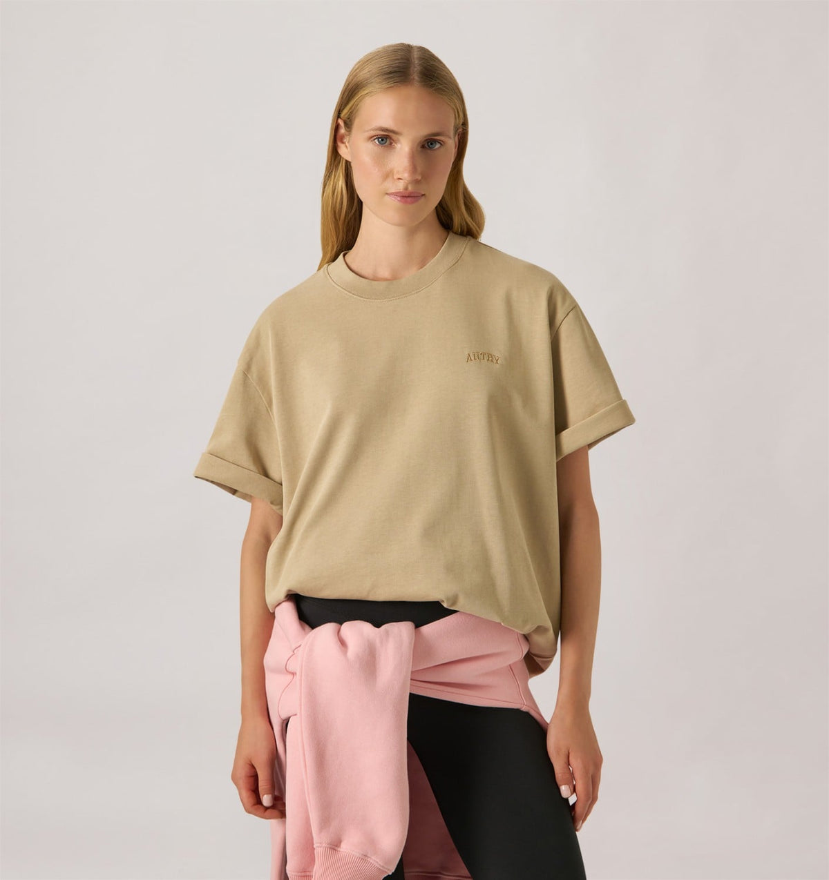 AUTRY T-SHIRT WITH TONAL LOGO UNISEX