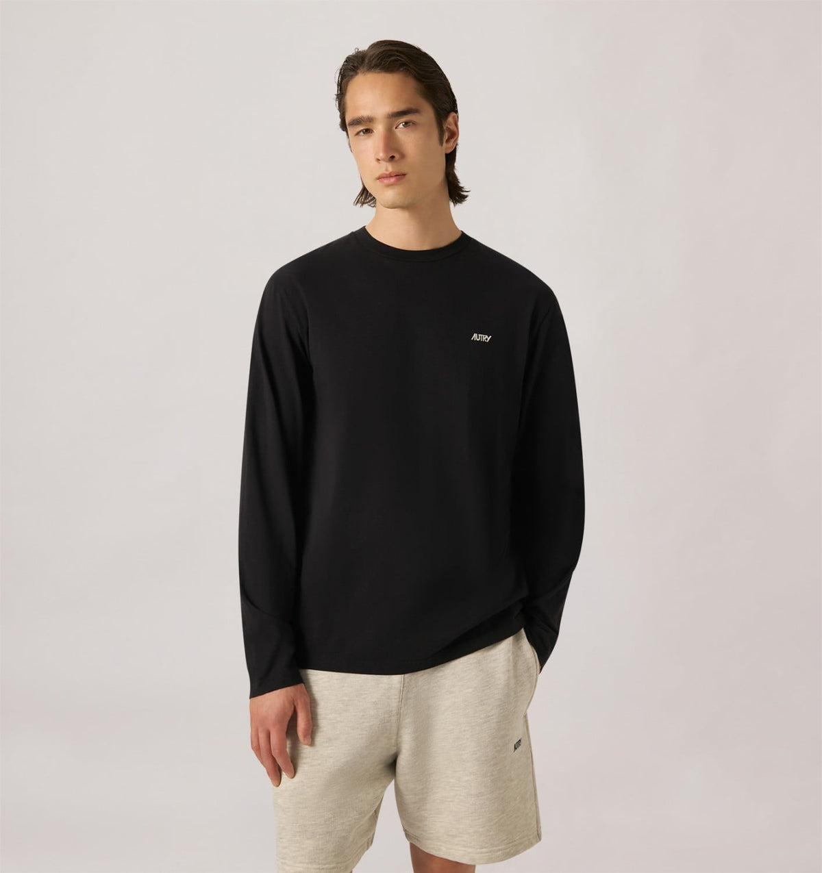 AUTRY LONG-SLEEVE T-SHIRT WITH EMBROIDERED LOGO UNISEX
