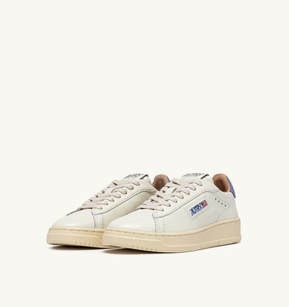 AUTRY DALLAS LOW SNEAKERS IN MARSHMALLOW AND TEMPEST LEATHER