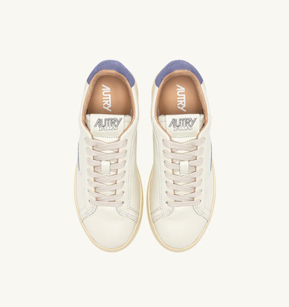 AUTRY DALLAS LOW SNEAKERS IN MARSHMALLOW AND TEMPEST LEATHER