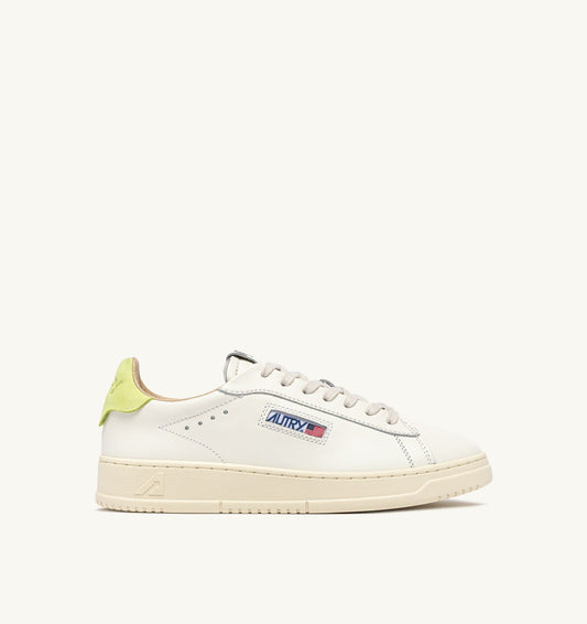 AUTRY DALLAS LOW SNEAKERS IN DAIQUIRI GREEN AND MARSHMALLOW LEATHER