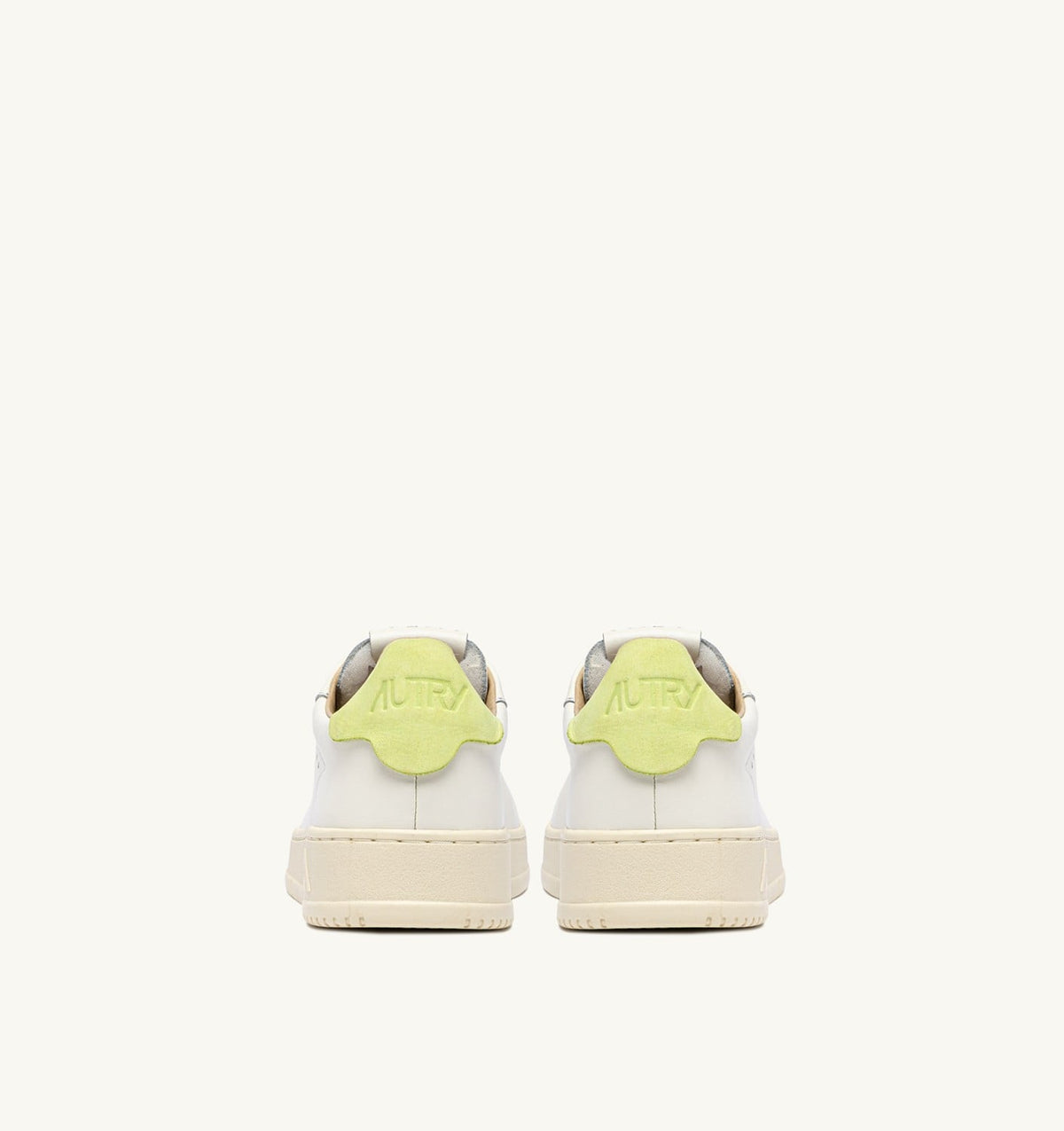 AUTRY DALLAS LOW SNEAKERS IN DAIQUIRI GREEN AND MARSHMALLOW LEATHER
